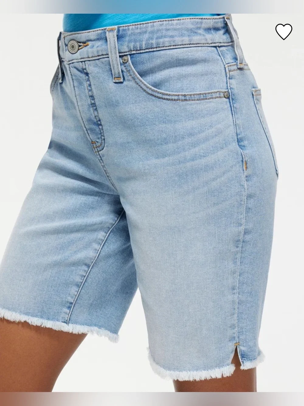 Chicos Girlfriend So Slimming Girlfriend Denim Shorts-sz 14